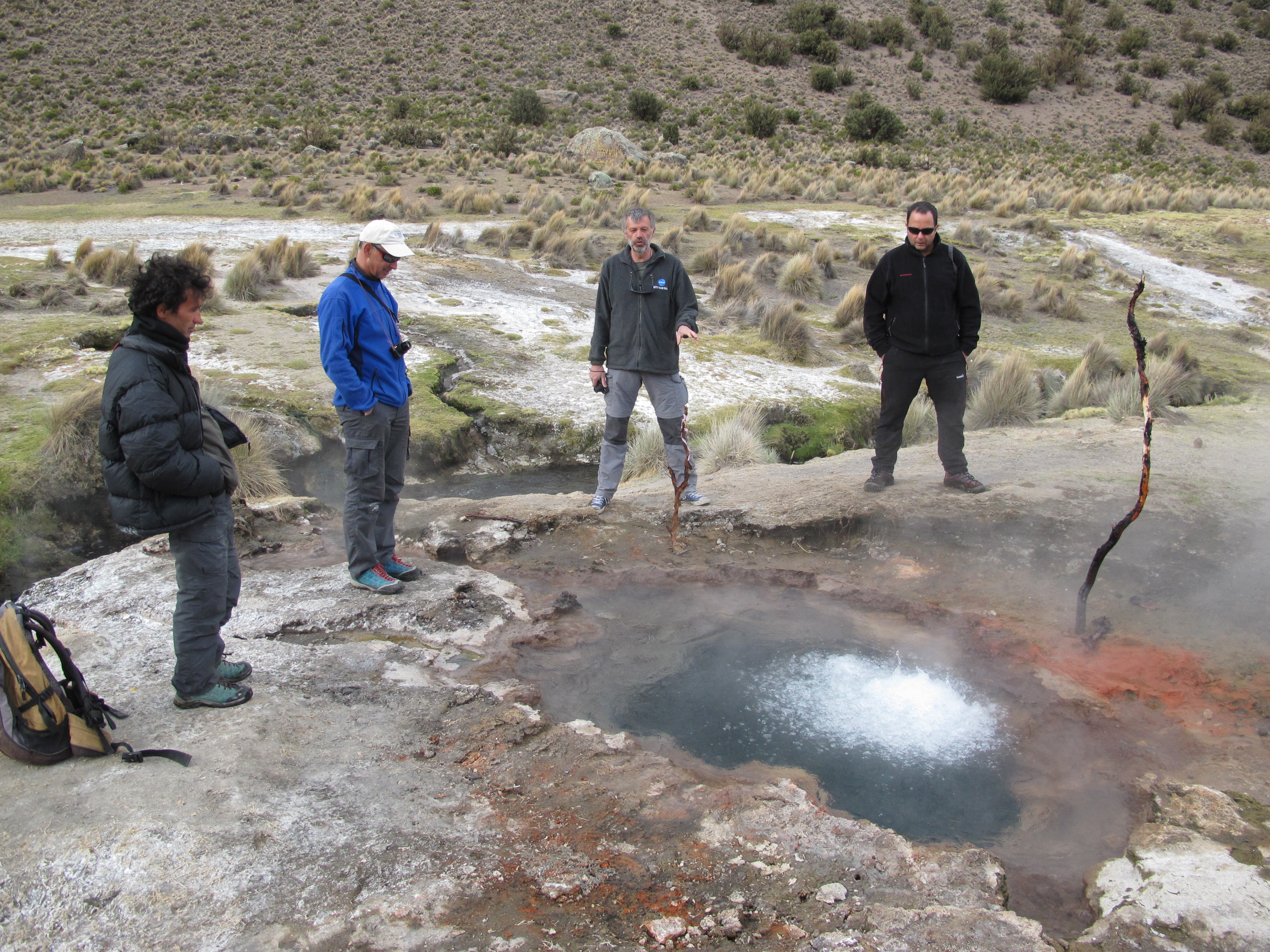 На горячих источниках Сахама, Боливия